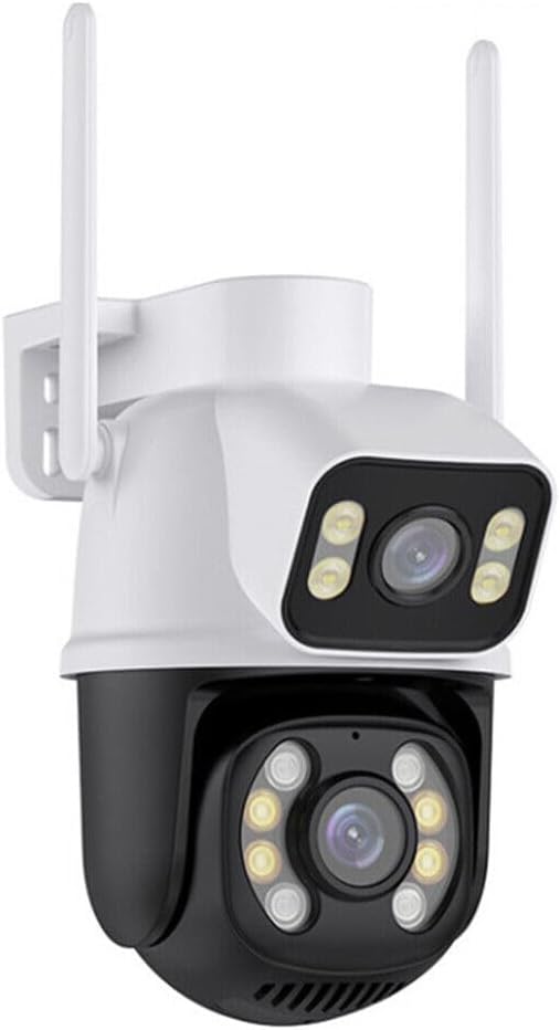 Ozone WiFi Outdoor Security Camera, 2.4GHz,5MP Tripple Lens Camera with Auto Tracking, Human Detect, Color Night Vision, Two-Way Audio, Outdoor IP66 Waterproof