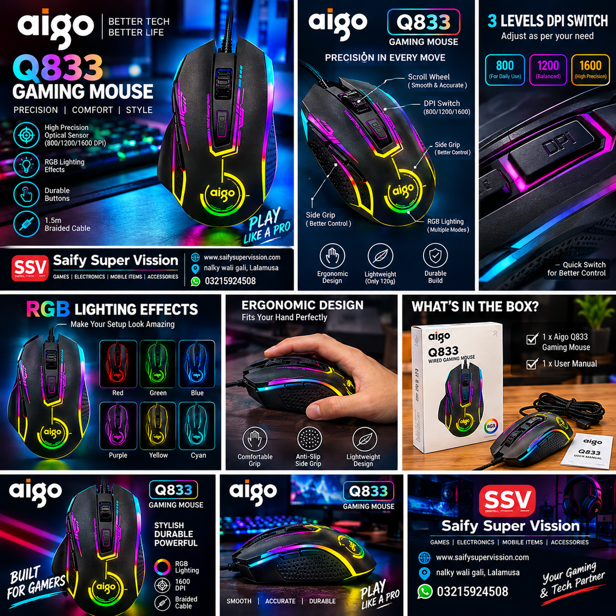 Aigo Q833 Gaming Mouse