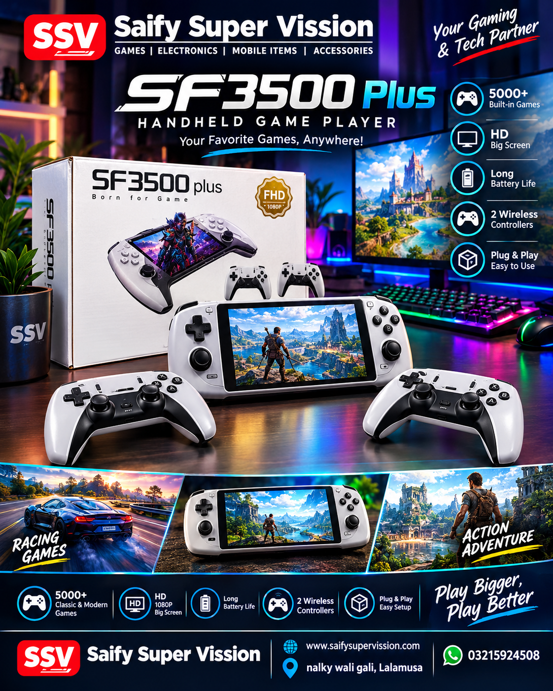 SF3500 Plus Video Game