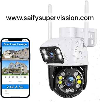 WiFi IP White New Camera Dual Lens 2.8mm -12mm 8X Zoom 4K Outdoor AI Human Tracking CCTV Audio Home Security Surveillance Camera