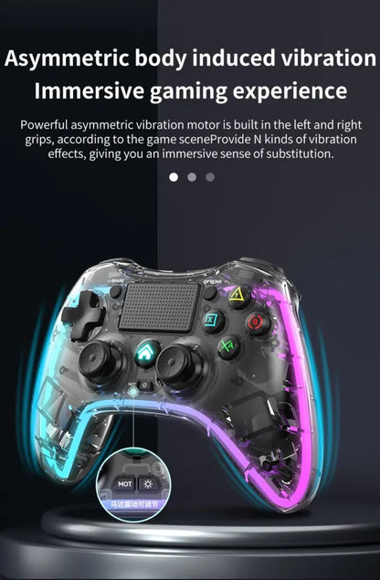 Transparent RGB Wireless Bluetooth Gaming Controller