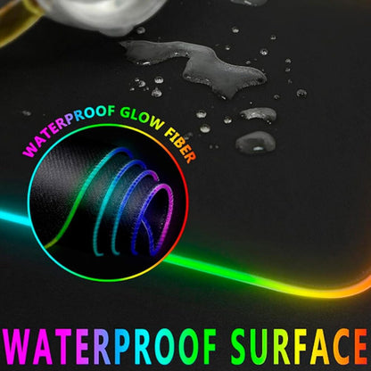 Rs-07 RGB XL Size Mouse Pad Soft Cloth Non-Slip Rubber Base With 14 Spectrum Mode For Pro Gamers PC Laptop Setup