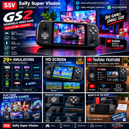 🎮 GS2 Handheld  Game & YouTube Streaming