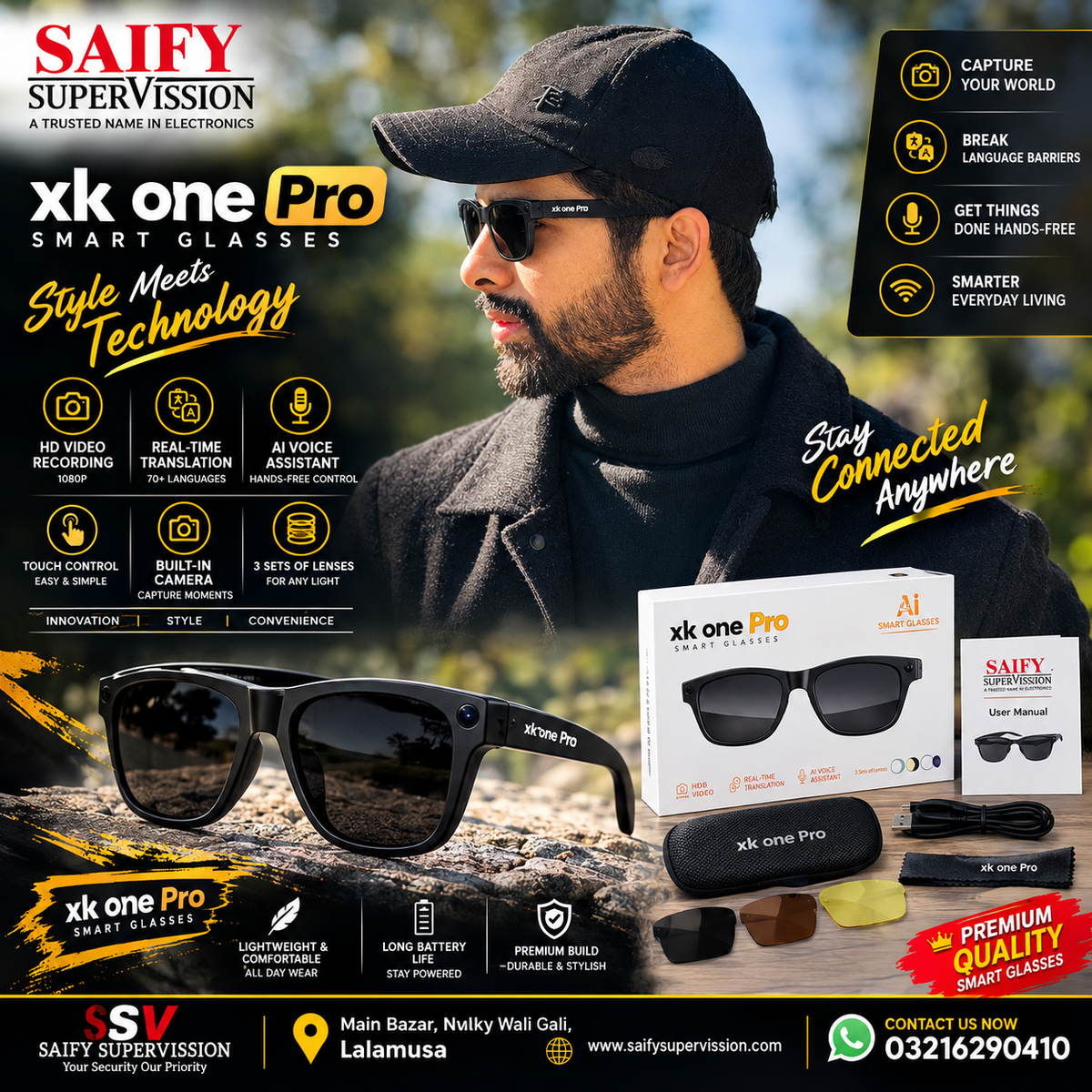 XK one Pro AI Smart Glasses