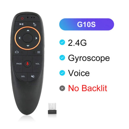 Smart Voice Remote Control Wireless Air Fly Mouse 2.4g G10 G10s Pro Gyroscope Ir Learning for TV Box
