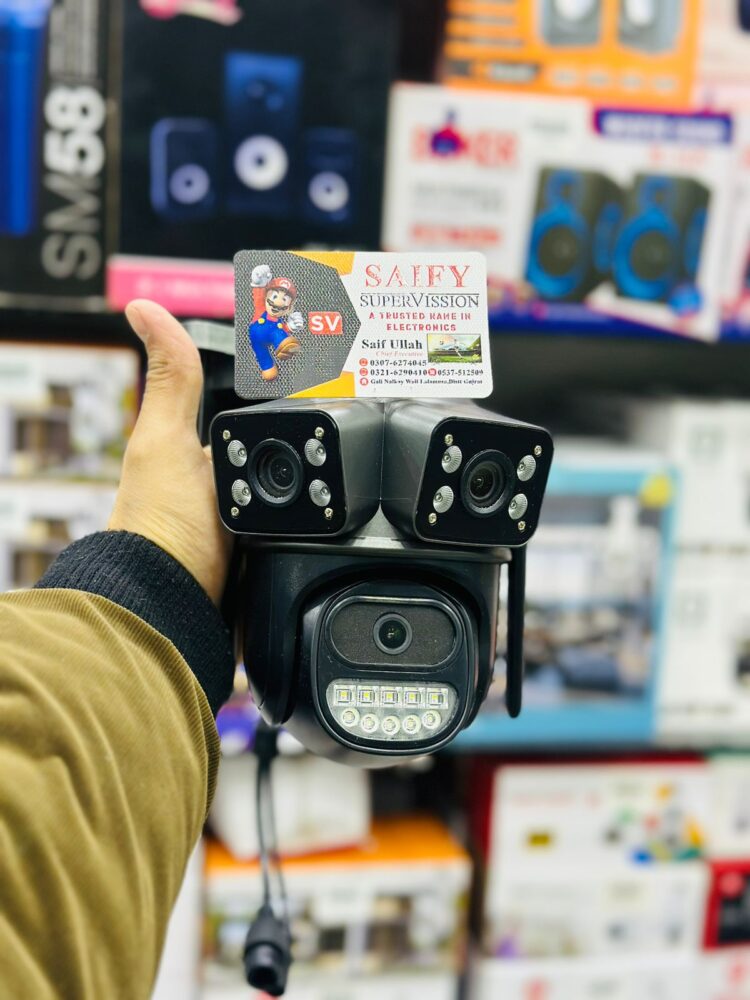 8MP 4K Original Triple Lens Security Camera With Full Color Night Motion Waterproof
