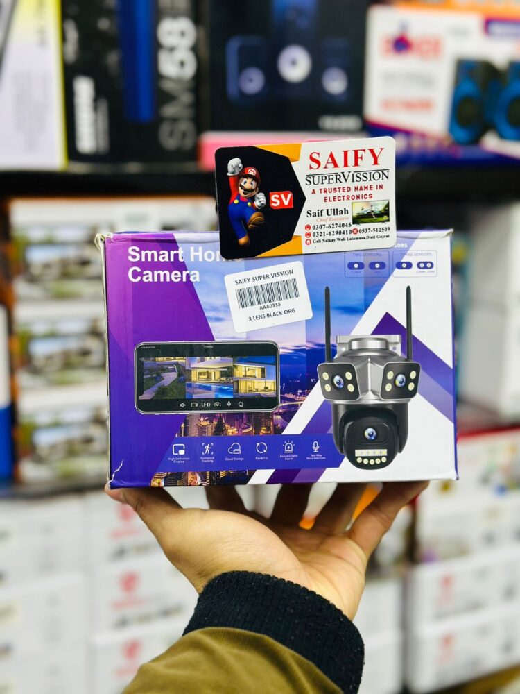 8MP 4K Original Triple Lens Security Camera With Full Color Night Motion Waterproof
