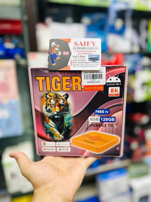 Tiger New 5G + Bluetooth Android Box 8gb/128gb 8K Ultra