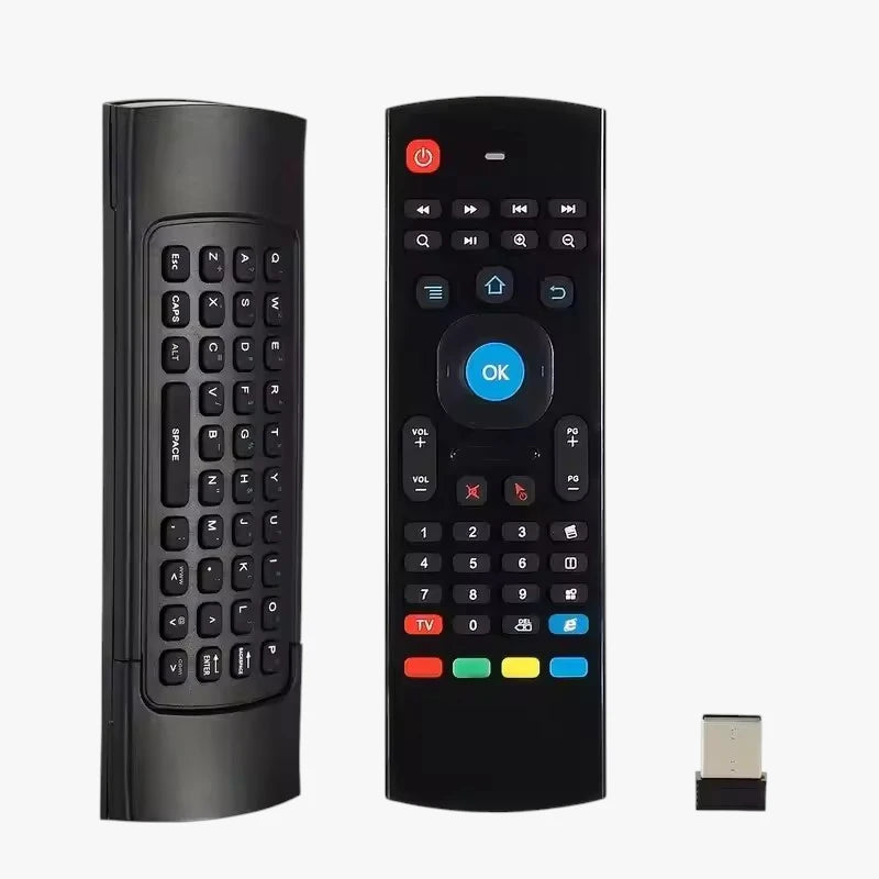 Air Mouse Remote MX3 Pro 2.4G | Wireless Air Fly Remote with Mini Keyboard And Without Voice Feature
