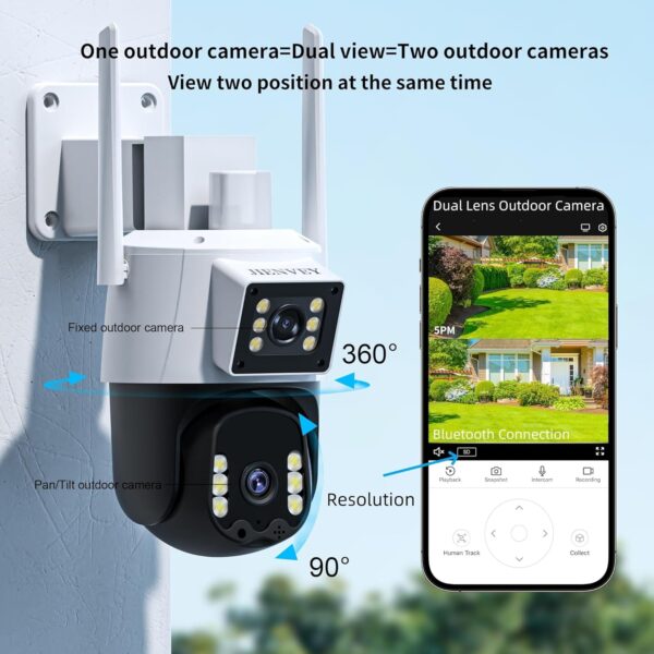 Outdoor Dual Lens Waterproof 360 Wifi Camera - Image 4