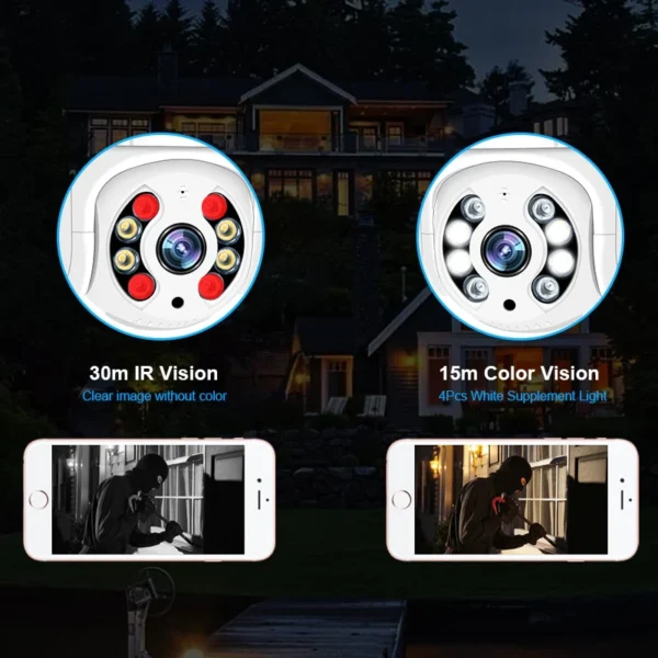 Q4 Ip66 Single Lens Waterproof 360 Wifi Camera - Image 3