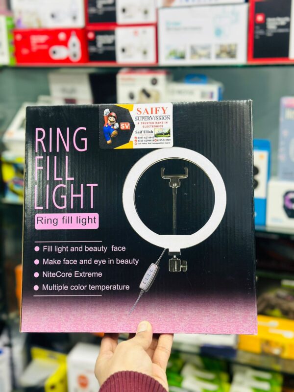 10" / 26cm Ring Light With Phone Holder & 3 Shades of Colours Only Ring light For Video Making Selfie