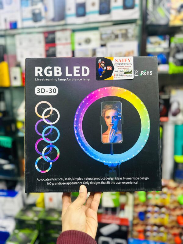 3D-30 RGB Ring Light 30Cm RGB plus Multiple Shades