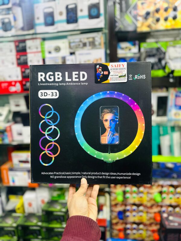 3D-33 RGB Ring Light 33Cm RGB plus Multiple Shades