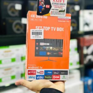 Set-Top Android TV Box 4K Ultra HD 5G With Voice Remort 8gb 128gb