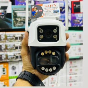 WiFi IP White New Camera Dual Lens 2.8mm -12mm 8X Zoom 4K Outdoor AI Human Tracking CCTV Audio Home Security Surveillance Camera
