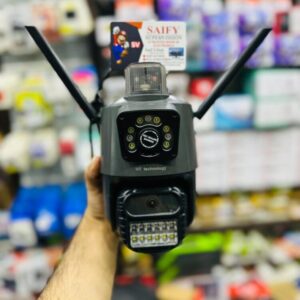 Dual Lens CCTV Black P11 Security Camera