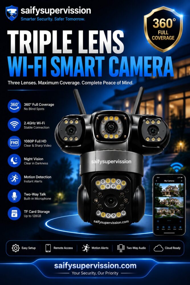 Original Triple 8k lens PTZ Security Camera - Image 5