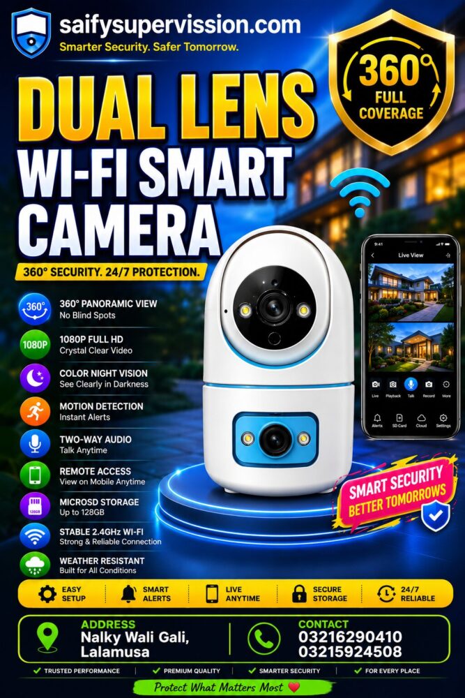 Dual Lens Blue Smart Camera - Image 4