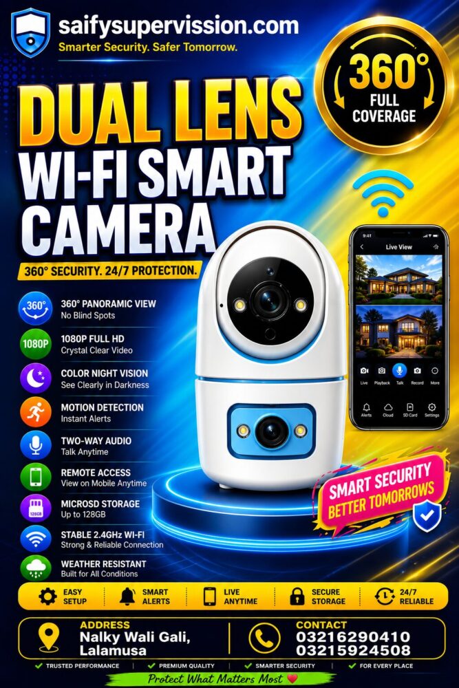 Dual Lens Blue Smart Camera - Image 3