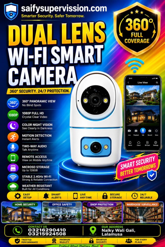 Dual Lens Blue Smart Camera - Image 2