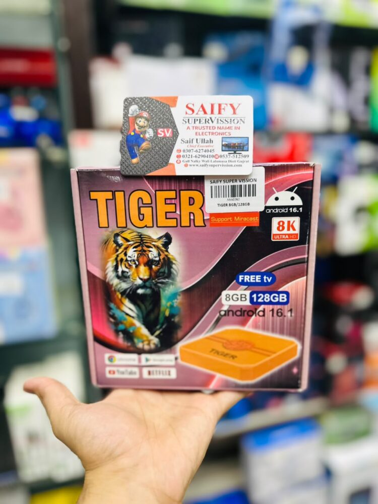 Tiger New 5G + Bluetooth Android Box 8gb/128gb 8K Ultra
